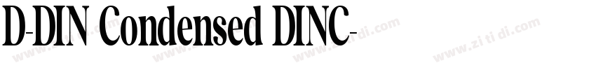 D-DIN Condensed DINC字体转换